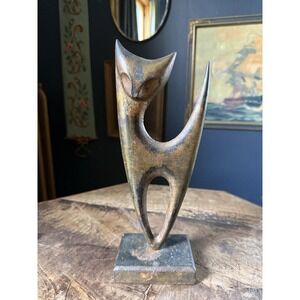 Vintage‎ Cast Iron Cat Mid Century Modern Modernist MCM Door Stop Sculpture